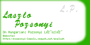 laszlo pozsonyi business card